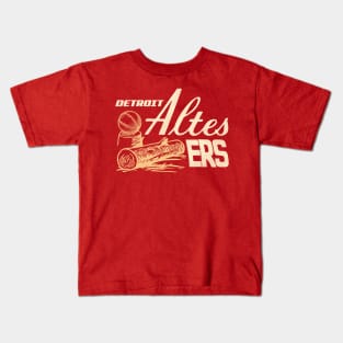 Defunct Detroit Altes Lagers (Loggers) Basketball Team Kids T-Shirt